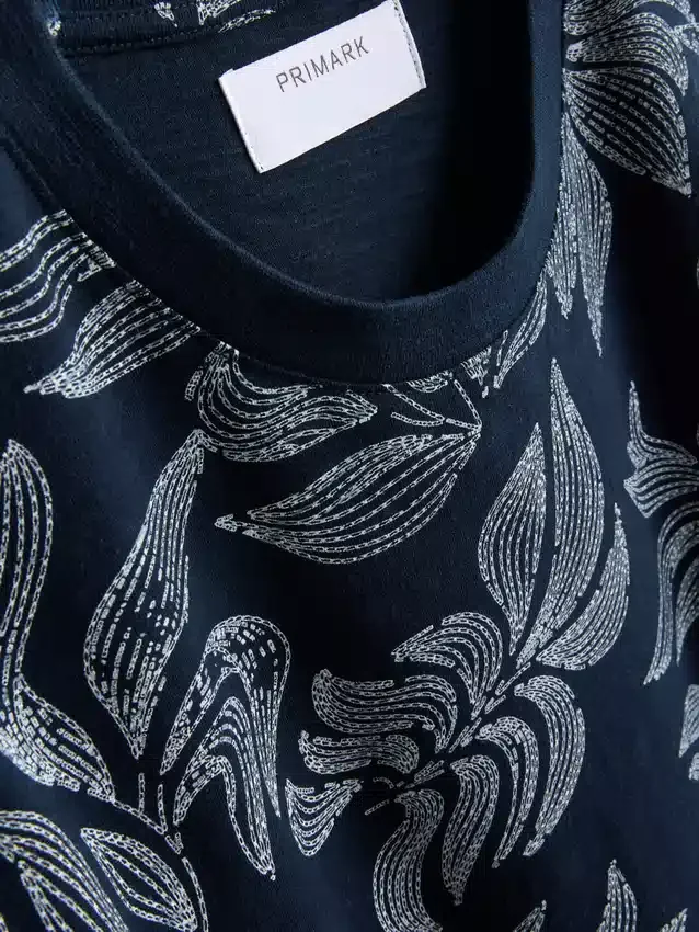 Camisa de manga curta estampada