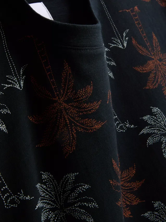 Camisa de manga curta estampada