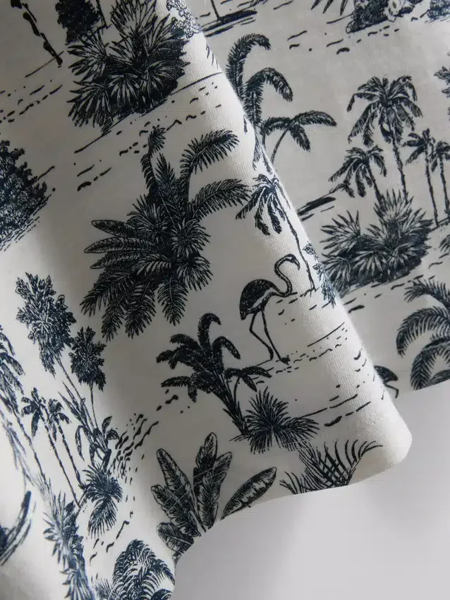 Camisa de manga curta estampada