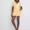Camisa de pijama de algodão com folhos «Love to Lounge»