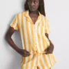Camisa de pijama de algodão com folhos «Love to Lounge»