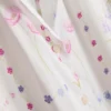 Camisa de pijama de calção de manga curta com padrão floral