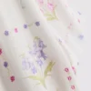 Camisa de pijama de calção de manga curta com padrão floral