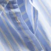 Camisa de pijama em algodão às riscas, estilo oxford