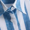 Camisa de praia de corte descontraído com riscas