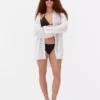 Camisa de praia transparente