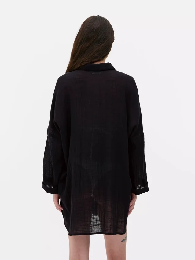 Camisa de praia transparente