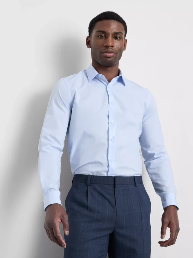 Camisa formal de corte justo