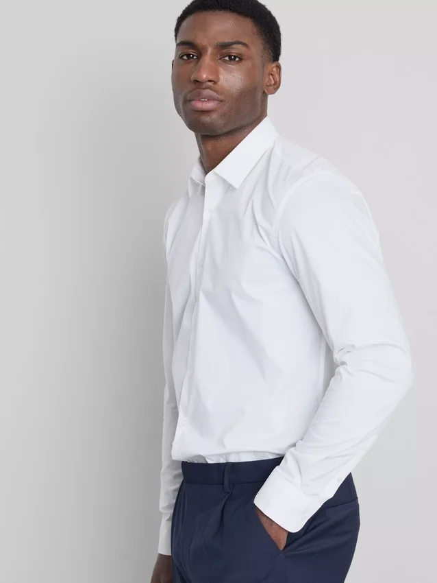 Camisa formal de corte justo
