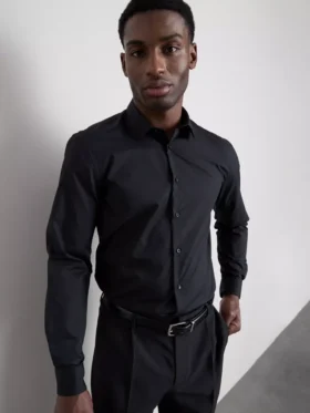 Camisa formal de manga comprida e corte regular