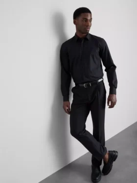Camisa formal de manga comprida e corte regular