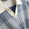 Camisa polo de malha com riscas texturizadas