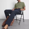 Camisa polo de malha texturada
