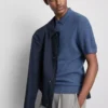 Camisa polo de malha texturada
