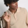 Camisa polo de malha texturada