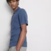 Camisa polo de malha texturada