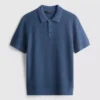 Camisa polo de malha texturada
