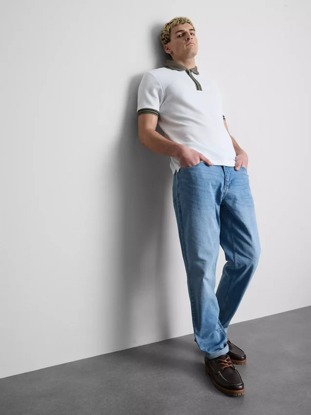 Camisa polo texturada
