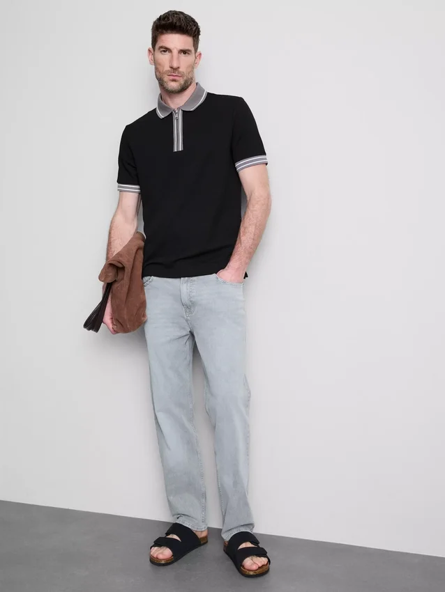 Camisa polo texturada
