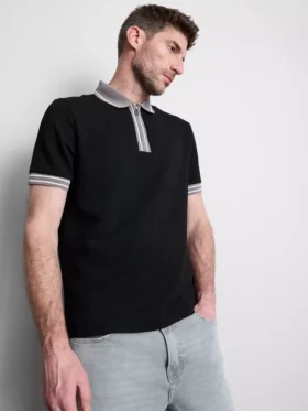 Camisa polo texturada