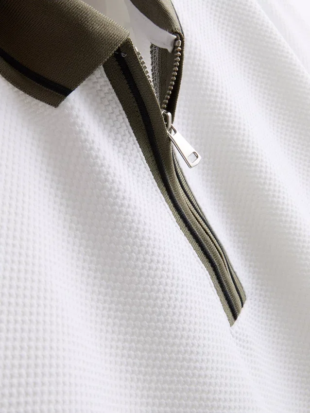 Camisa polo texturada