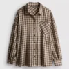 Camisa xadrez de corte descontraído