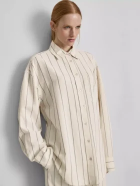 Camisas clássicas de mistura de algodão com botões