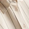 Camisas clássicas de mistura de algodão com botões