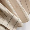 Camisas clássicas de mistura de algodão com botões