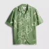 Camisas com colarinho reverso floral