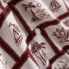 Camisas com estampado de azulejos costeiros