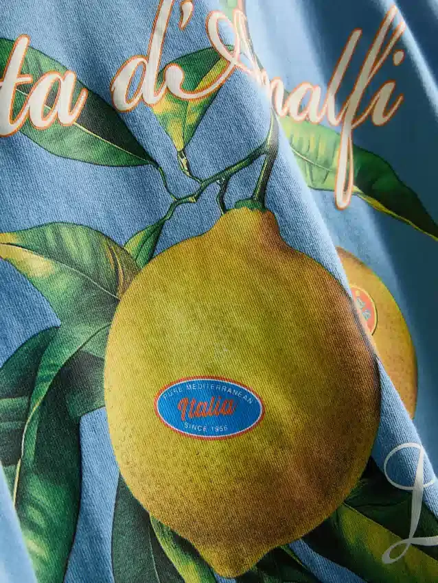 Camisas com estampado de limão de Amalfi
