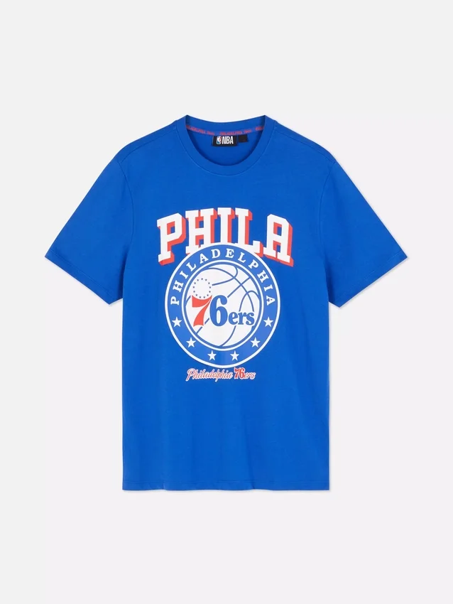 Camisas com estampado dos Philadelphia 76ers da NBA