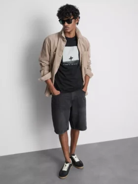 Camisas com estampado gráfico de surfista