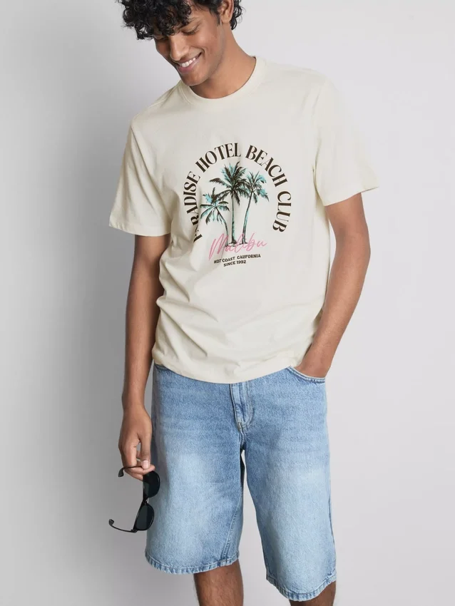 Camisas com estampado «Paradise Beach»