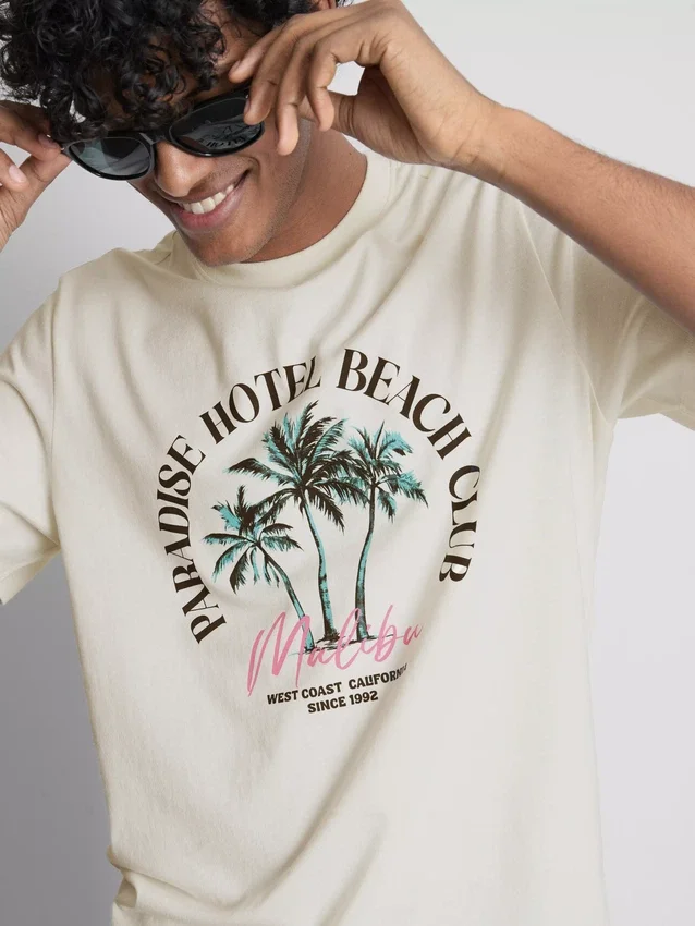 Camisas com estampado «Paradise Beach»