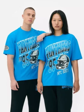 Camisas com grafismo dos Carolina Panthers da NFL