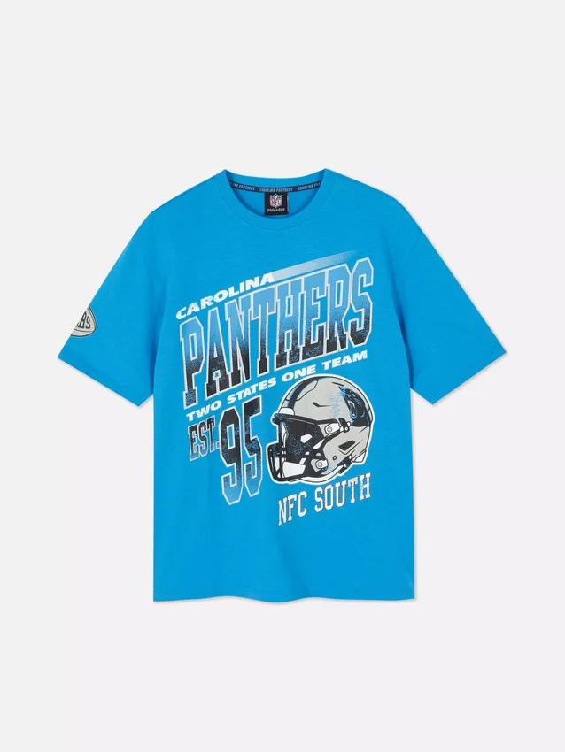 Camisas com grafismo dos Carolina Panthers da NFL