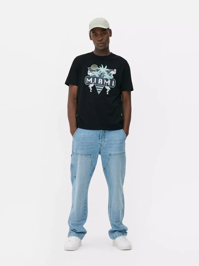 Camisas com grafismo «Neon Miami»