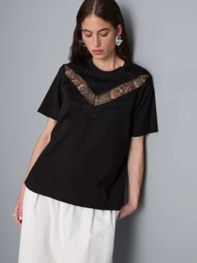Camisas com inserção de renda
