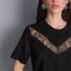 Camisas com inserção de renda
