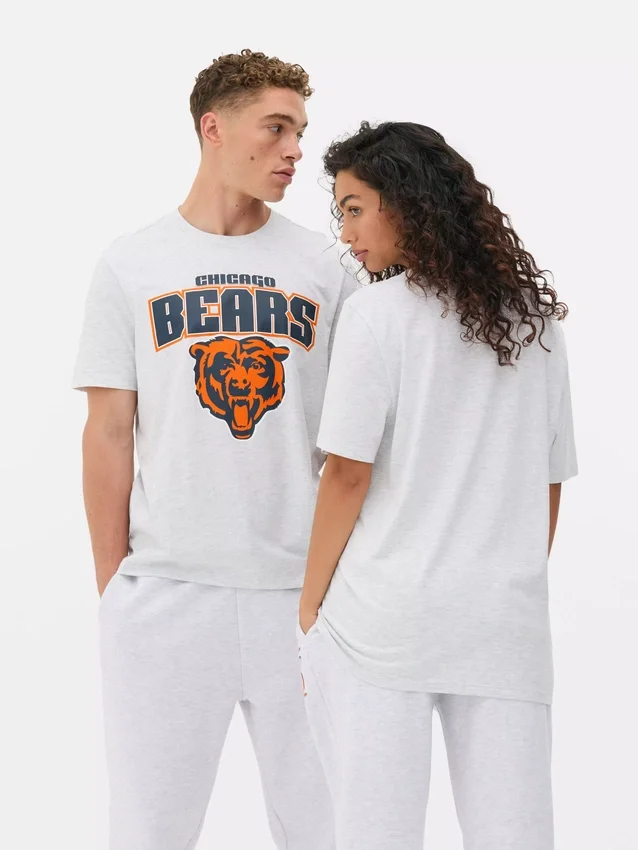 Camisas com o logótipo dos Chicago Bears da NFL