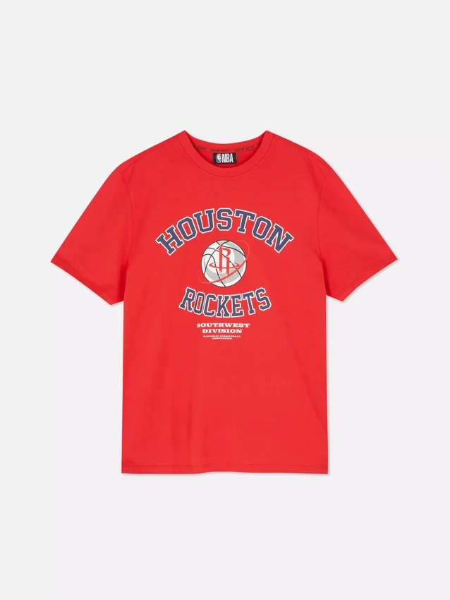 Camisas com o logótipo dos Houston Rockets da NBA