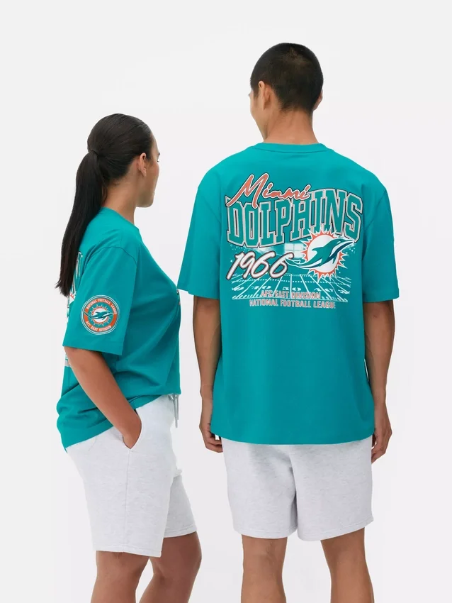 Camisas com o logótipo dos Miami Dolphins da NFL
