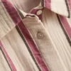 Camisas de algodão com riscas descontraídas