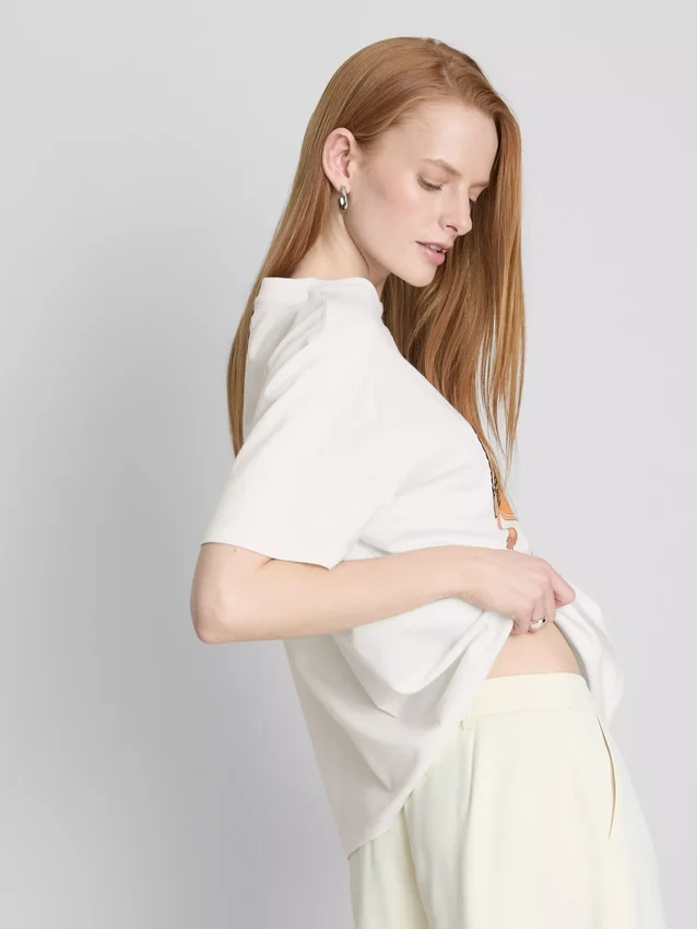 Camisas de algodão «Croissant» com motivos «Bouffants» e «corações partidos»