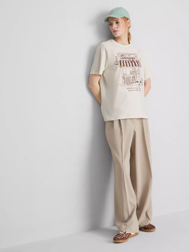 Camisas de algodão «Peanuts Snoopy Café»