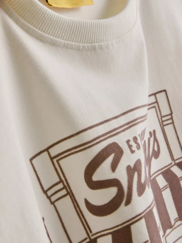 Camisas de algodão «Peanuts Snoopy Café»