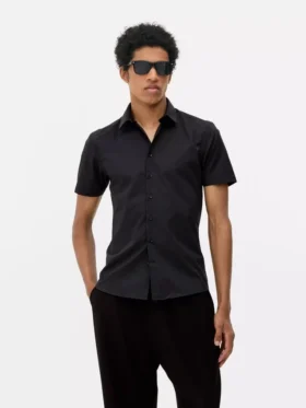 Camisas de calções de manga curta com corte justo