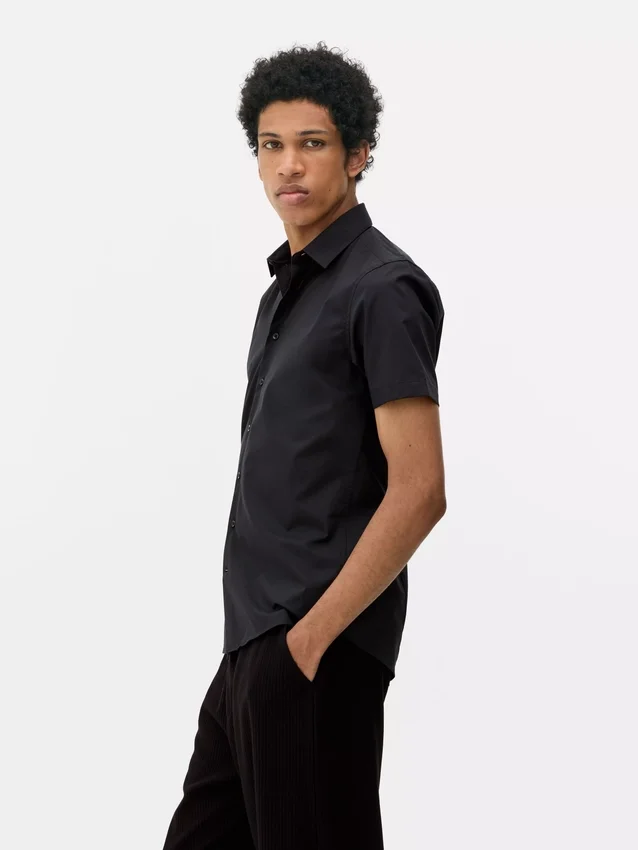 Camisas de calções de manga curta com corte justo